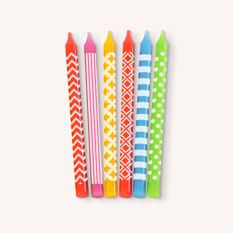 Multi Pattern & Color Hanukkah Candles