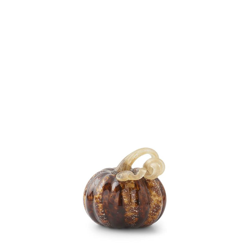 Brown Speckled Glass Pumpkin