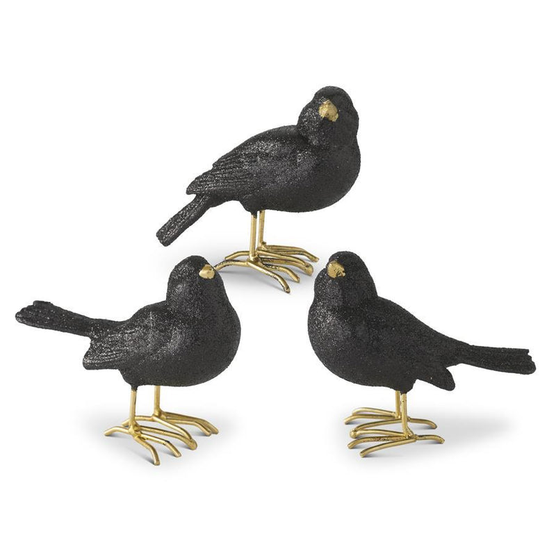 Glittered Black Birds