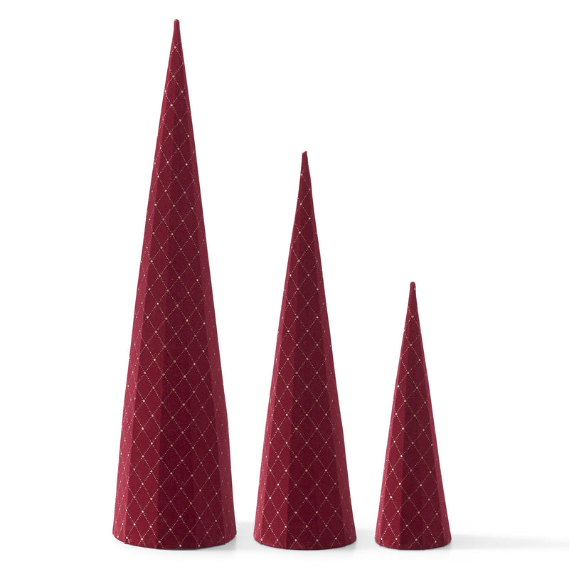 Burgundy Velvet Cone Trees
