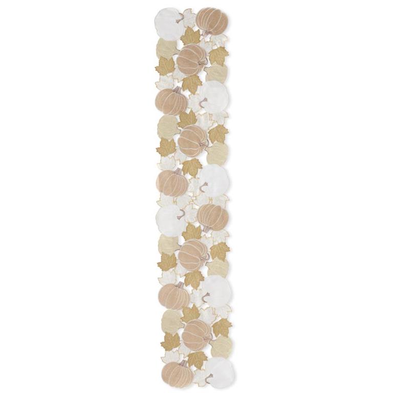 Pumpkin & Fall Leaves Table Runner