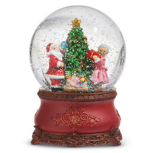 Musical Mr & Mrs Claus Snow Globe