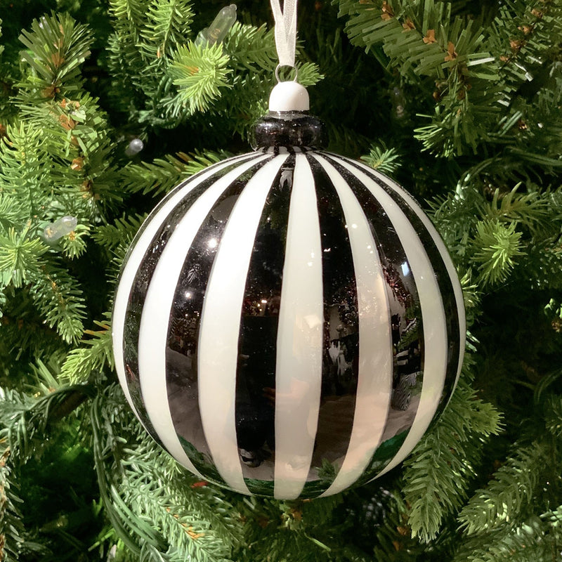 Black & White Striped Ornament
