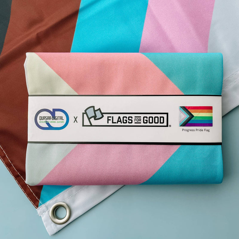 Double Sided Progress LGBTQ+ Pride Flag