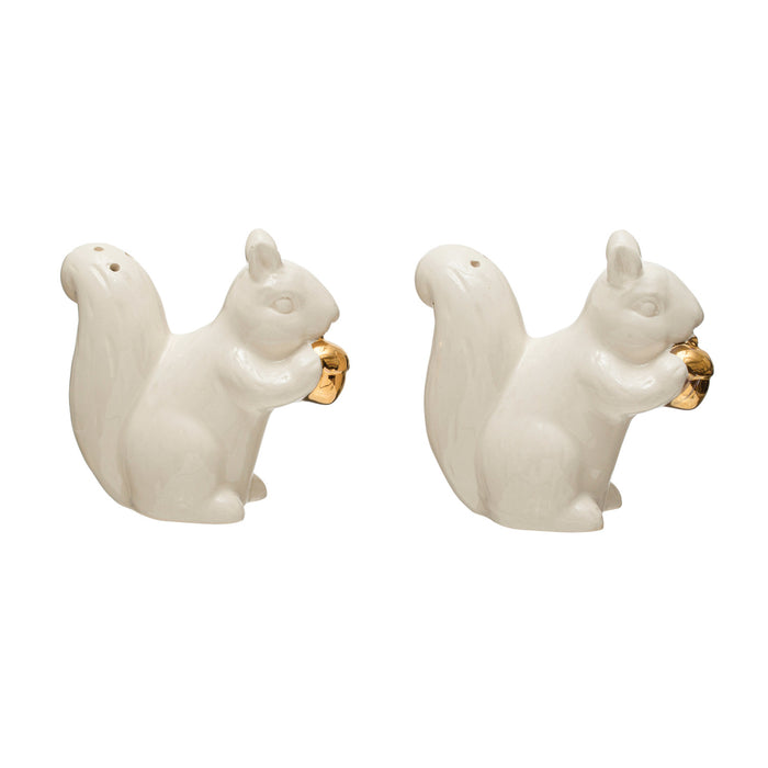 Stoneware Squirrel Salt & Pepper