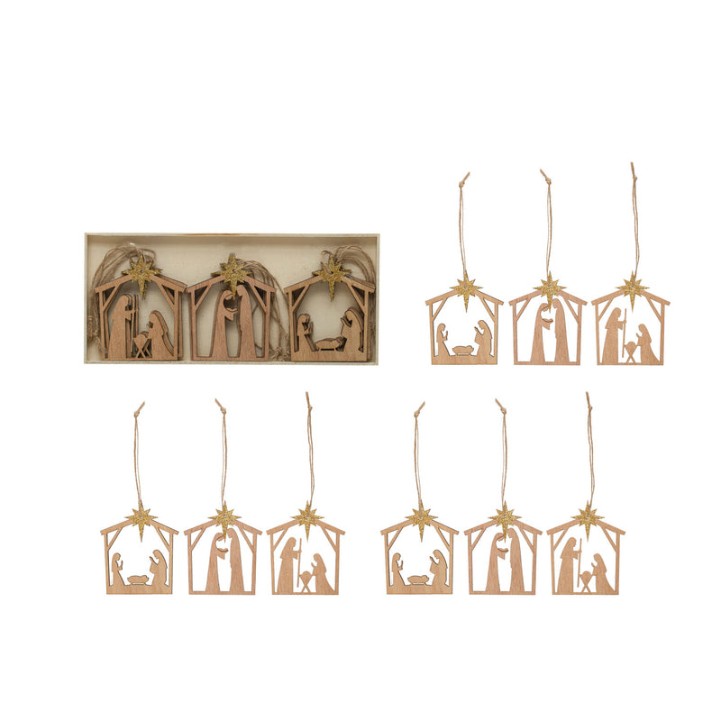 Laser Cut Nativity Ornaments