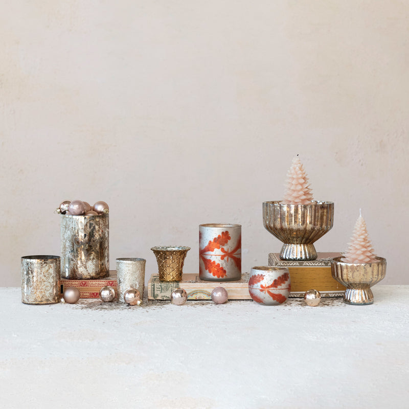 Mercury Glass Deer Votive