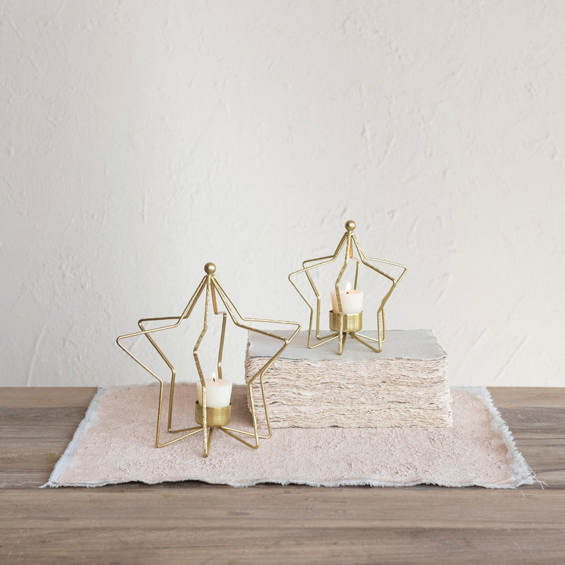 Metal Star Tealight Holders