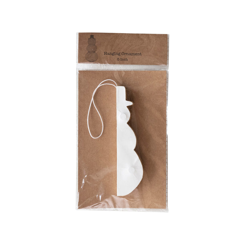 Paper Honeycomb Snowman Ornament