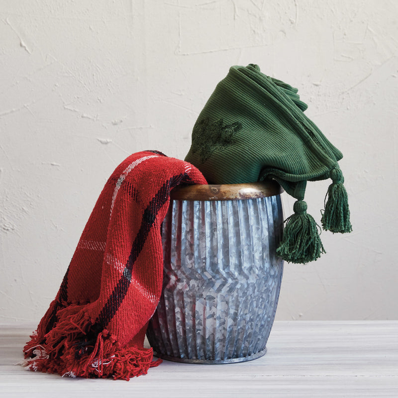Green Woven Throw