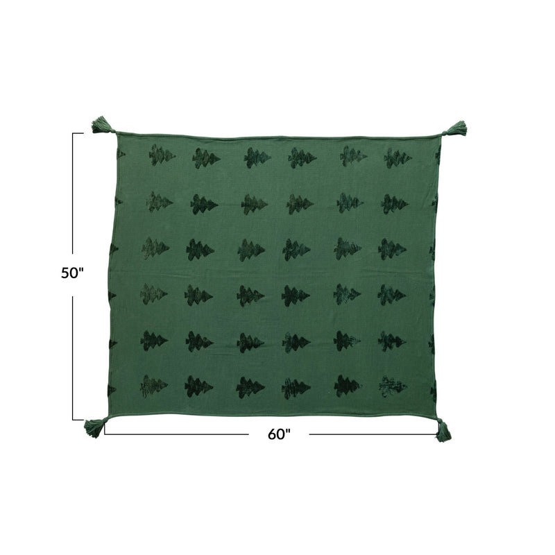 Green Woven Throw