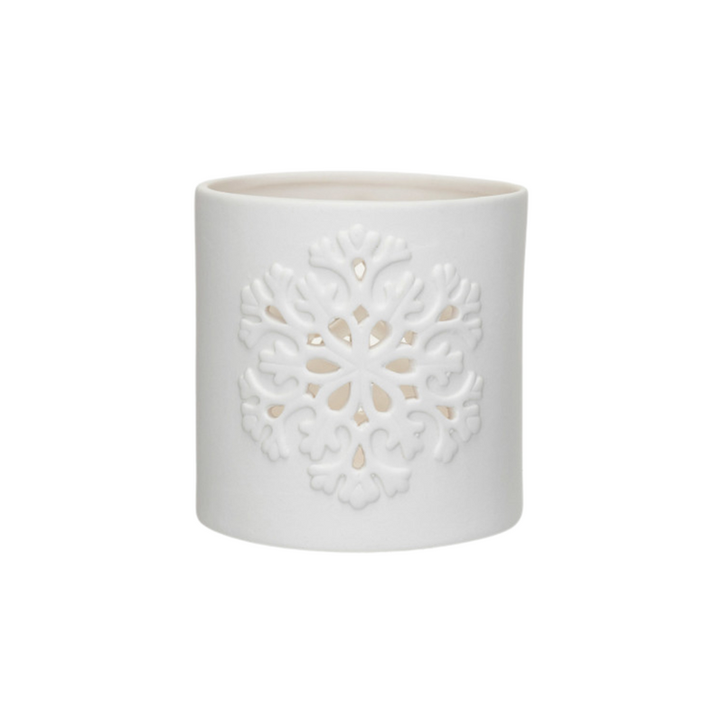 Snowflake Stoneware Tealight Holders