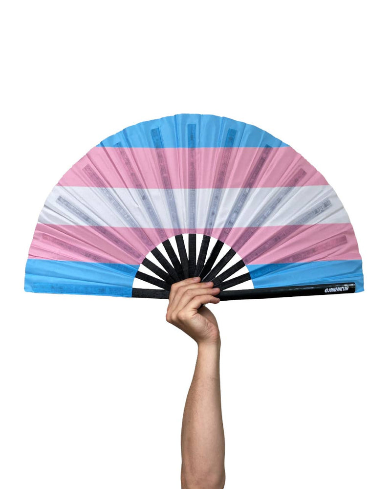Trans Flag Fan