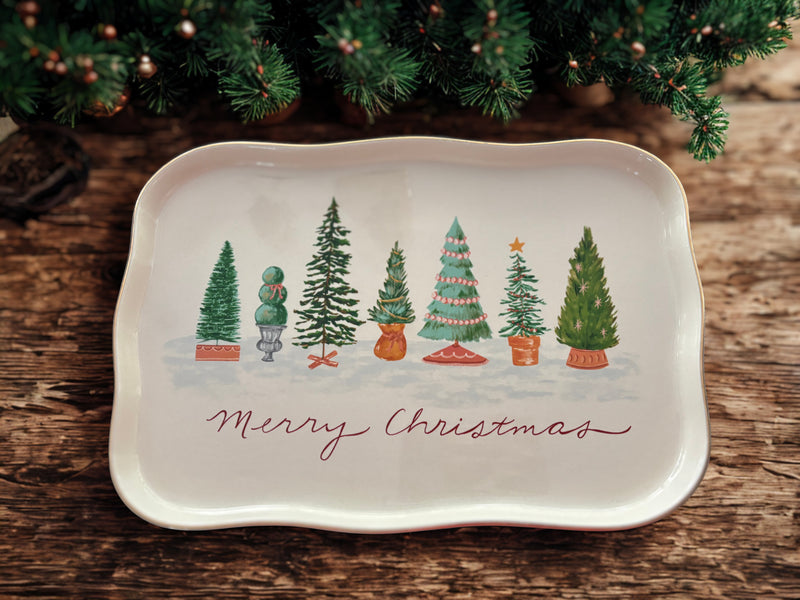 Scalloped Tree Platter