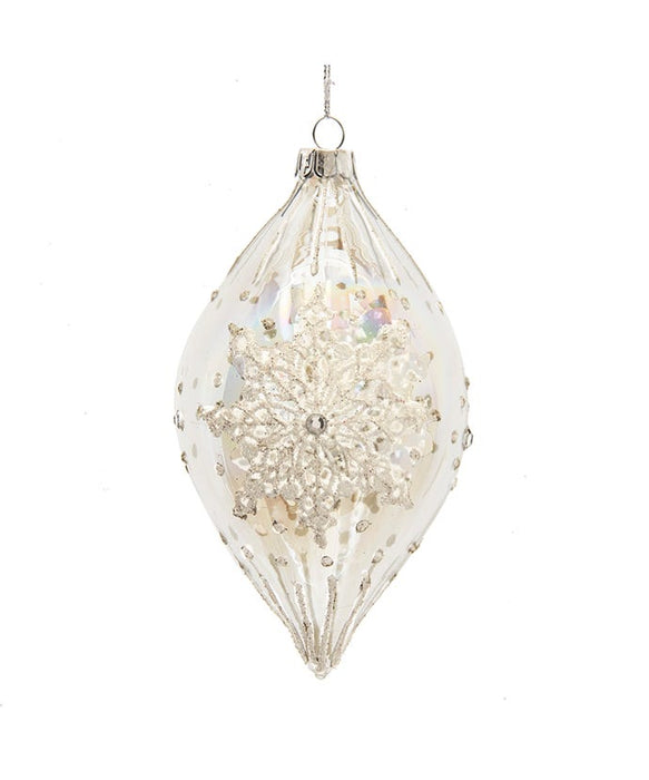 Glass Snowflake Ornament