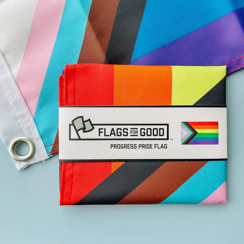 Double Sided Progress LGBTQ+ Pride Flag