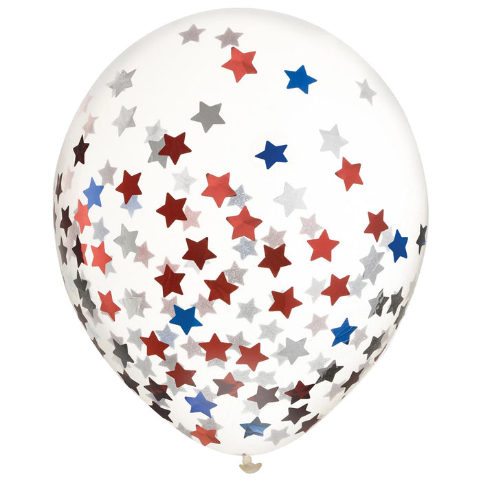 Americana Confetti Latex Balloons