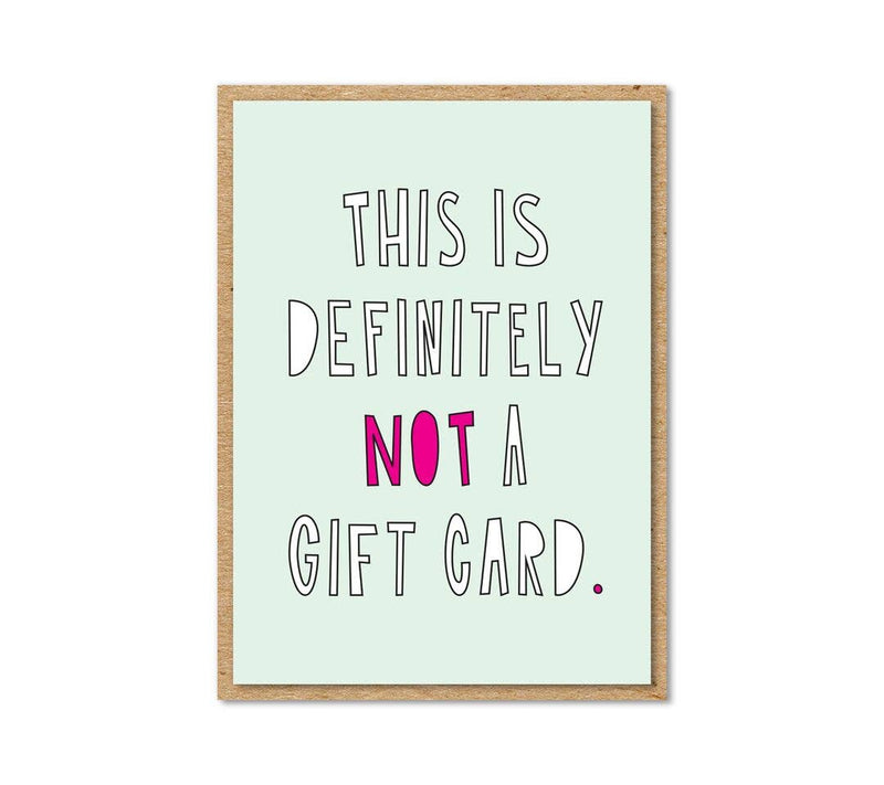 Not A Gift Card Enclosure Card