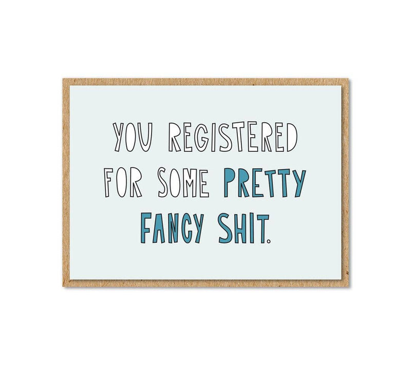 Fancy Registry Enclosure Card