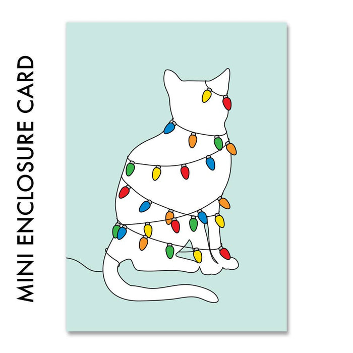 Christmas Light Cat Enclosure card