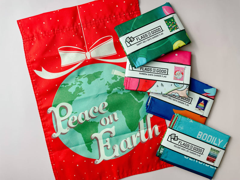 Peace On Earth Garden Flag