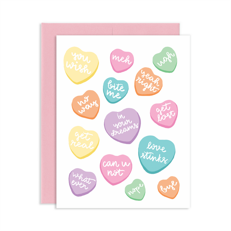 Anti-Valentines Hearts Card