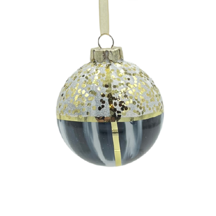 Black and White Ball Ornament