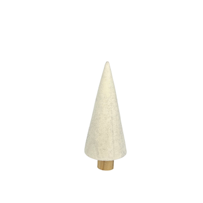 Flocked Wooden Trees