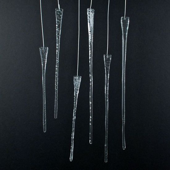 Flat Glass Icicle Ornaments