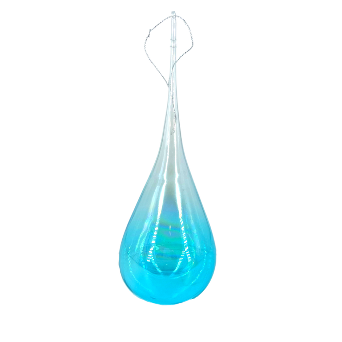 Blue Glass Drop Ornament