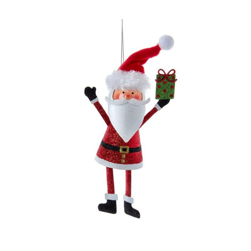 Metal Santa & Snowman Ornaments