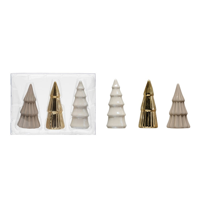 Small Stoneware Trees Set