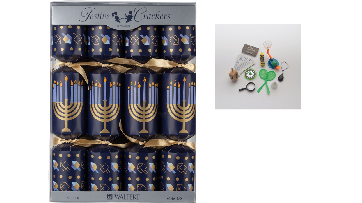 Dreidels and Menorah Party Crackers