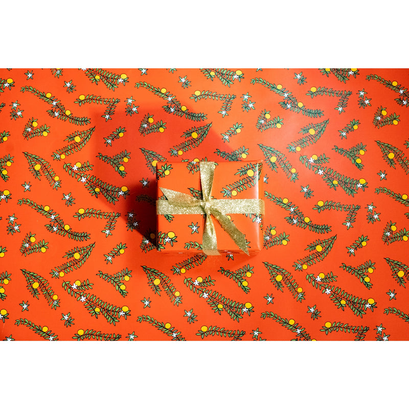 Orange Blossom Wrapping Paper