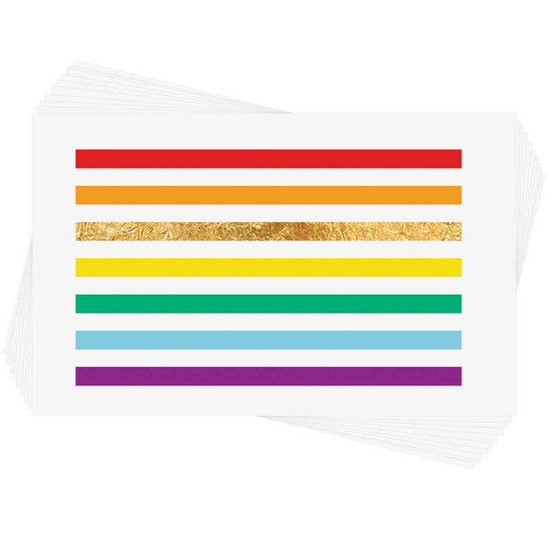 Rainbow Stripes Temporary Tattoo