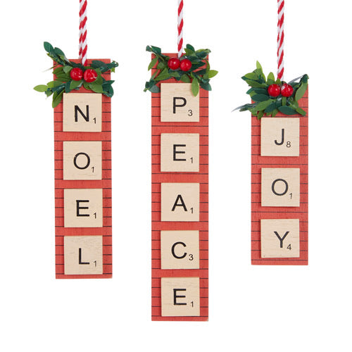 Holiday Game Letter Ornament - Noel