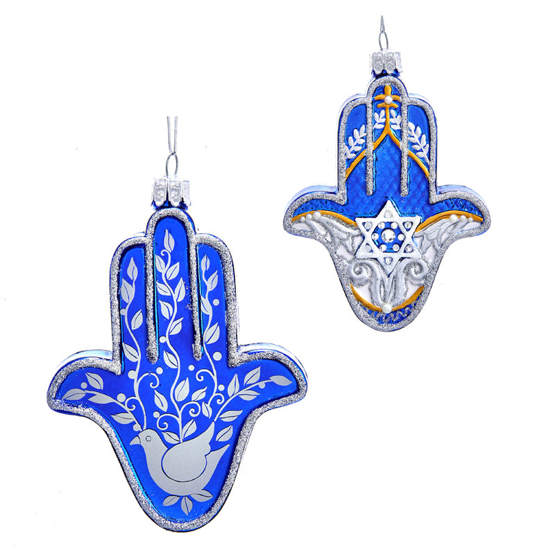 Hanukkah Hamsa Hand Ornament