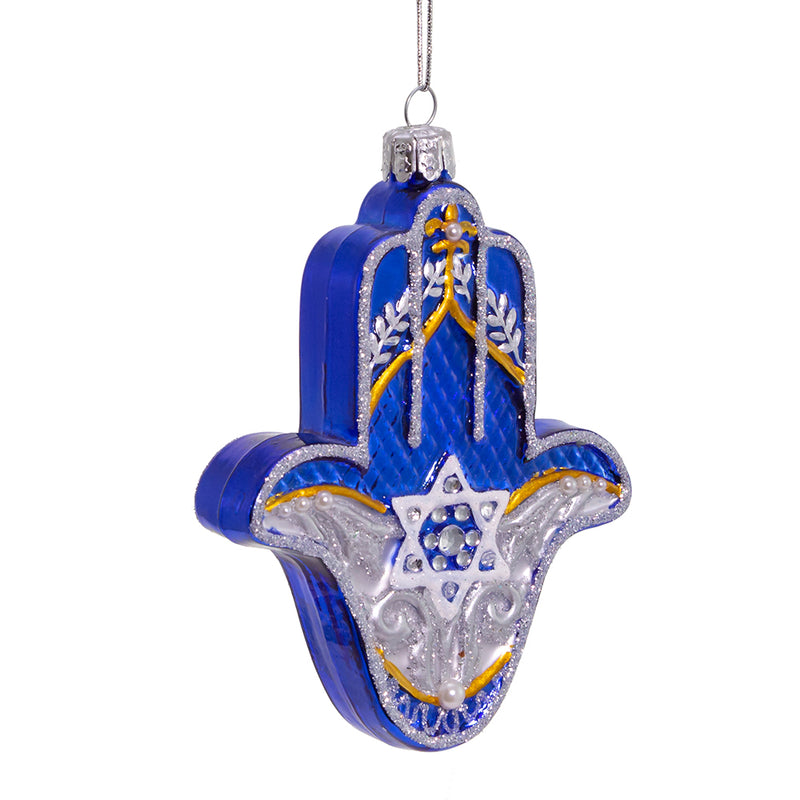 Hanukkah Hamsa Hand Ornament