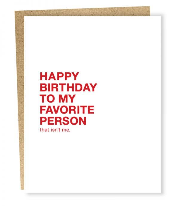 Favorite Person Card