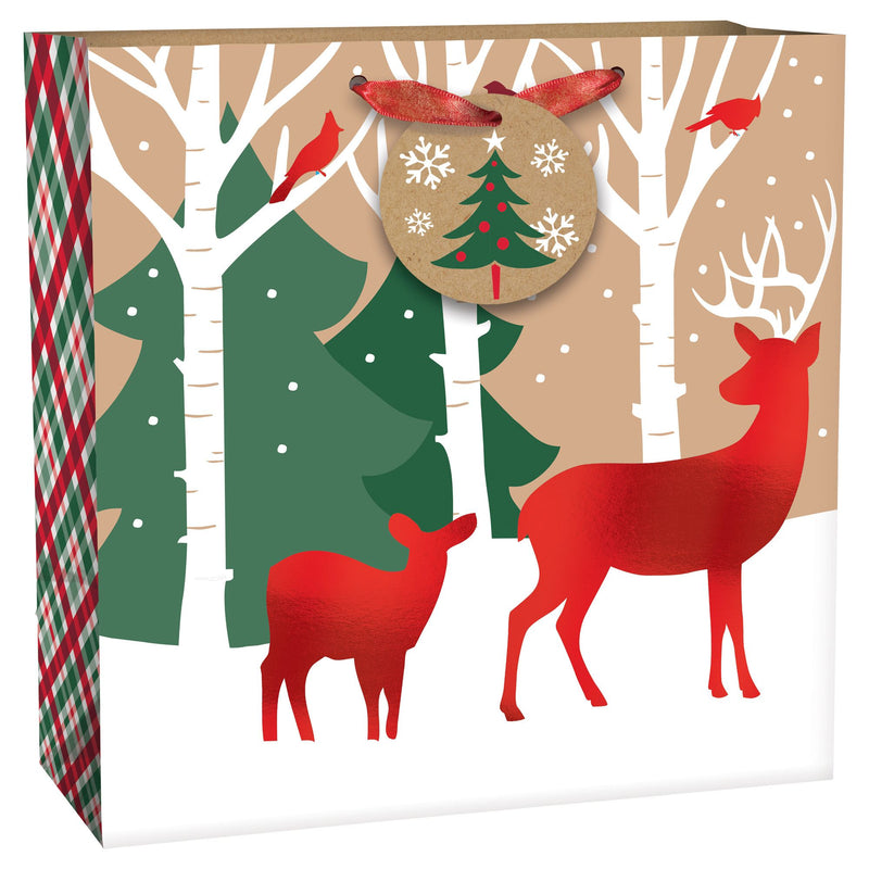Reindeer Crossing Square Bag