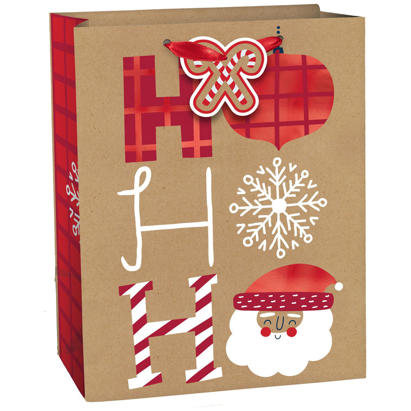 Ho Ho Ho Medium Kraft Bag