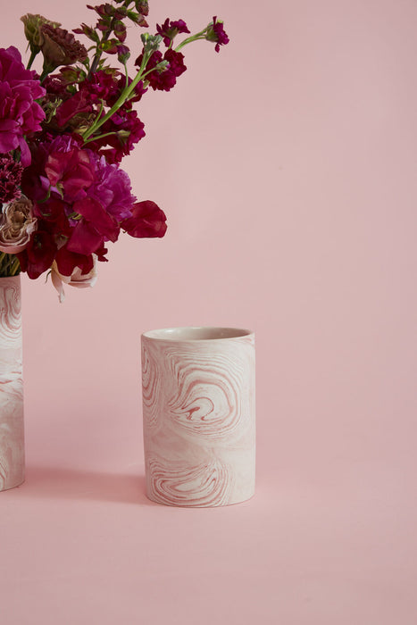 Pink Marbleized Vase