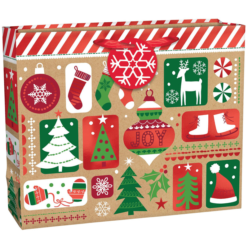 Festive Fun Extra Large Kraft Bag