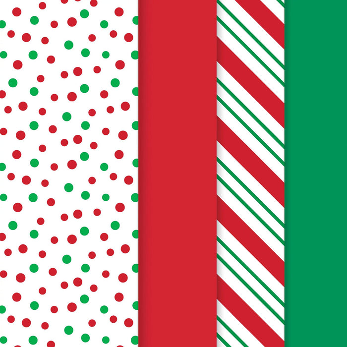 Christmas Stripes Printed Tissue Paper