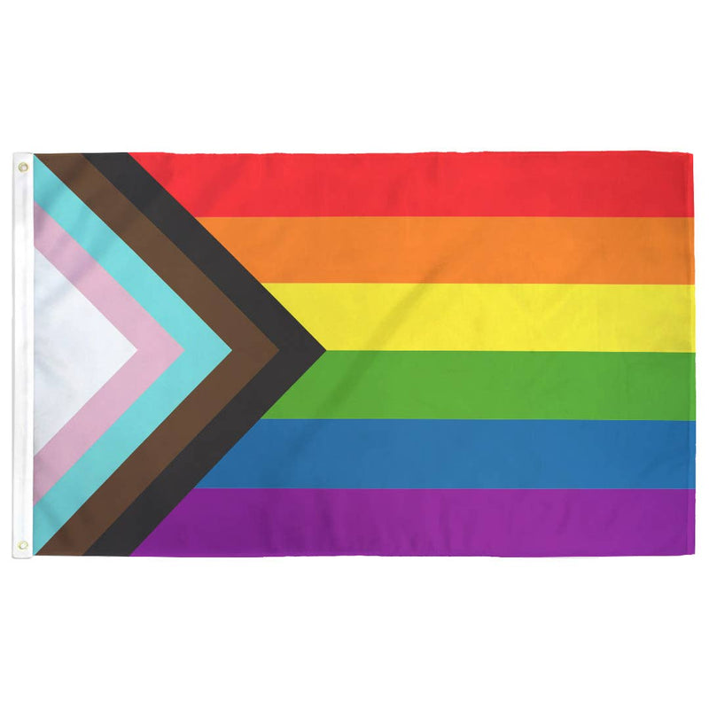 Double Sided Progress LGBTQ+ Pride Flag