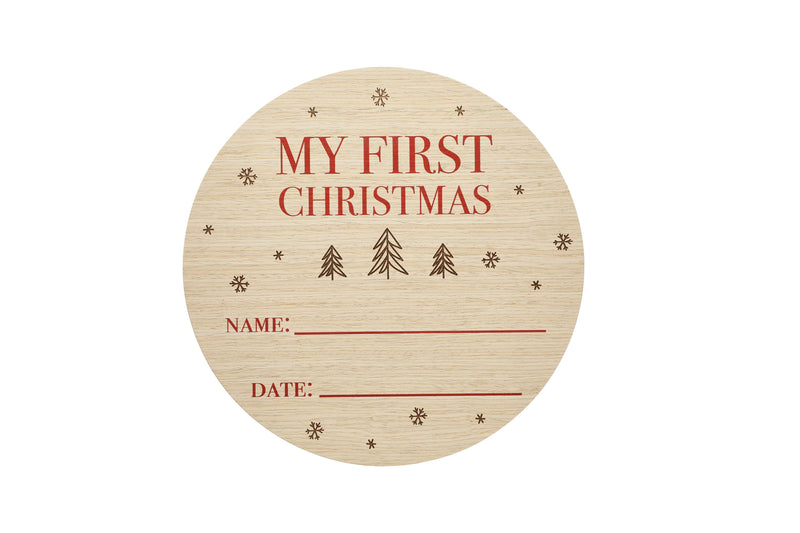My First Christmas Wooden Holiday Photo Prop Sign
