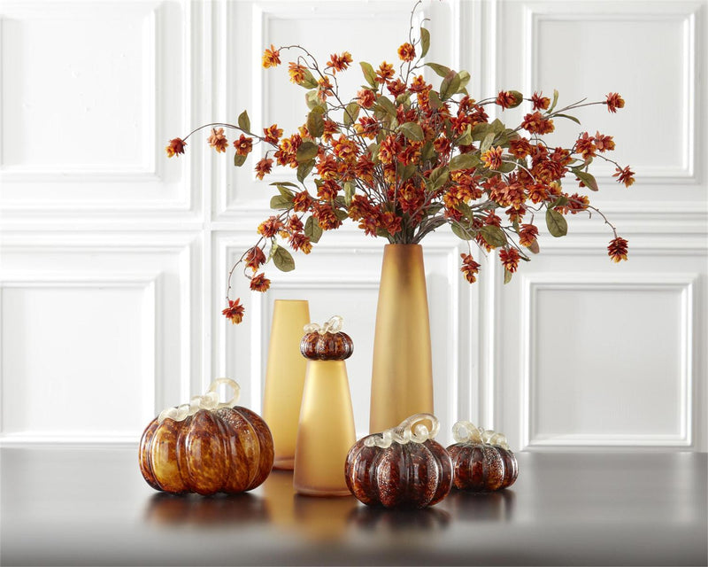 Brown Speckled Handblown Pumpkins