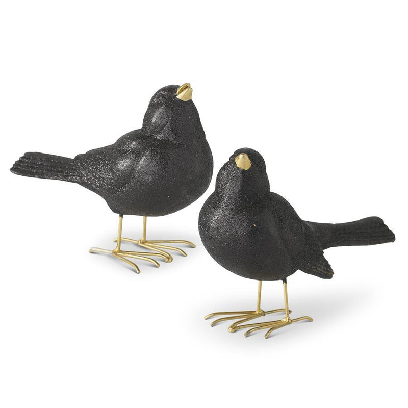 Glittered Black Birds