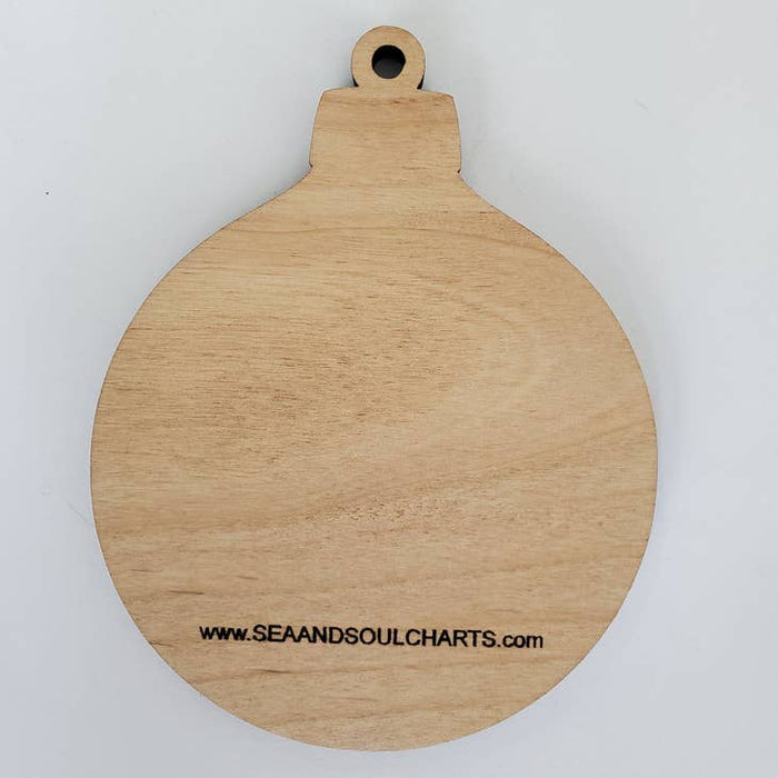 Outer Banks Wood Map Ornament