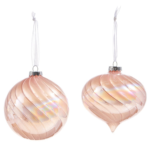 Iridescent Pink Ornaments